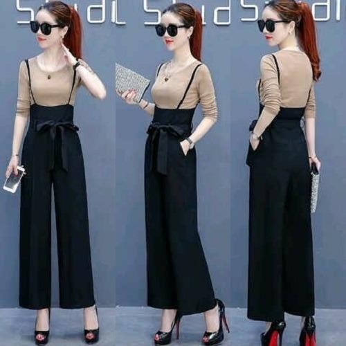 Fashionshop Jumpsuit Wanita Teresa + Free Inner/ Setelan Wanita /Jamsuit / Jamsuit Wanita / Celana Panjang / Celana Kodok / Baju Kodok / Damai Fashion / Setelan Vega / Overall Jumpsuit Latisha / Setelan Cute