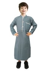 Fayrany Busana Muslim Anak Koko Gamis Warna FKG-002A - Abu-Abu