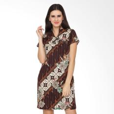FBW Shanghai Cheongsam Batik Dress - Putih Cokelat