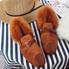 Wanita, Nyaman, Flat, Turun, Ditambah, Malas, Sepatu, Fashion, Mewah, Solid, Warna, SEPATU (cokelat) & Nbsp;-Intl