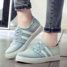Femine - Sepatu Kets Sport Wanita Jeans SR39 - Biru Muda