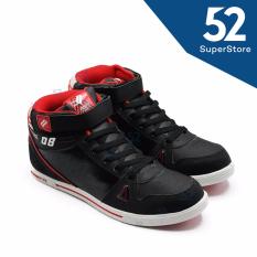 Finotti Sepatu Kasual Pria Semi Boot J.Bieber 8 -Black/Red Size 39/42