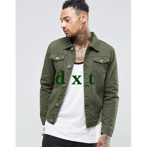 JAKET JEANS DENIM PRIA HIJAU (Green) PREMIUM