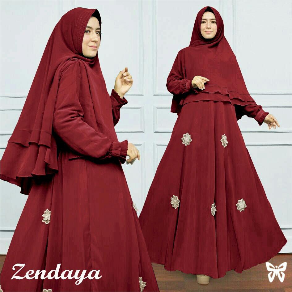 FJCO Zendaya Syari / Maxi dress / Dress muslimah / Pakaian muslimah / Baju muslimah / Hijab style / Setelan muslim / Fashion muslimah