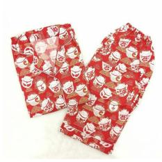 Flam/Piyama katun jepang/Piyama tidur/Cp Piyama/Piyama Imlek/Merah
