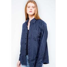 ERIGO Flannel-CHASE Unisex WHITE-BLUE