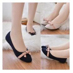 Flat Shoes Balet Pita Salem NJ33 100% ASLI CIBADUYUT