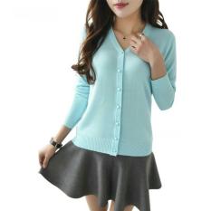 Flavia Store Cardigan Wanita Rajut FS0753 - BIRU MUDA / Kardigan / Sweater / Jaket / Baju Hangat / Luaran / Switer / Rnabg