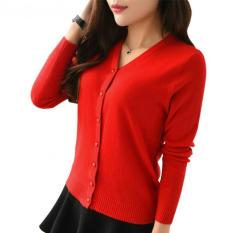 Flavia Store Cardigan Wanita Rajut FS0755 - MERAH / Kardigan / Sweater / Jaket / Baju Hangat / Luaran / Switer / Rnabg