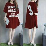 Flavia Store TShirt Dress Lengan Pendek FS0026 - MERAH MARUN / Gaun Kaos Wanita / Baju Terusan / Rnvenice | Lazada Indonesia