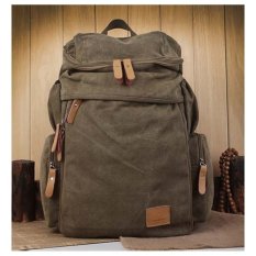 FLONE - Tas Ransel Pria Bahan Kanvas Coklat Vano- Men's Backpack VN02