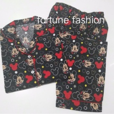 Fortune Fashion Baju Tidur Lovemik - Hitam / Piyama Murah / Piyama Karakter / Baju Santai / Daster / Daster Murah / Baju Tidur Wanita
