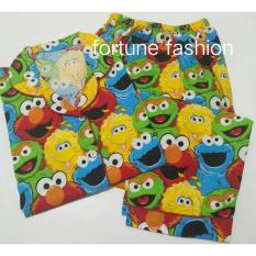 Fortune Fashion Piyama CP Elmo - Kuning / Piyama Murah / Piyama Karakter / Baju Santai / Daster / Daster Murah / Baju Tidur Wanita