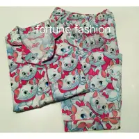 Fortune Fashion Piyama CP Marie Cat / Piyama Murah / Piyama Karakter / Baju Santai /