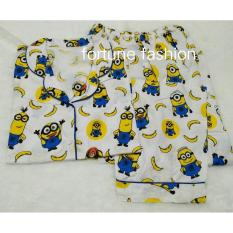 Fortune Fashion Piyama CP Minion Banana / Baju Tidur Wanita / Piyama Murah