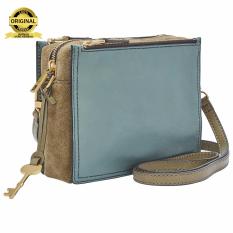 Fossil Campbell Crossbody Steel Blue - Tas Wanita - Biru