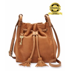 Fossil Claire Small Drawstring Saddle - Tas Wanita - Coklat
