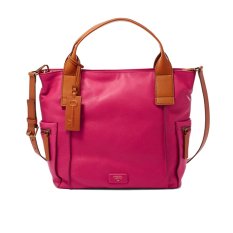 Fossil Emerson Large Satchel Pomegranate ZB6722661 - Shocking Pink
