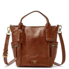 Fossil Emerson Satchel Brown Medium - Tas Wanita