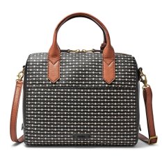 Fossil Fiona Satchel Black Multi - Tas Wanita