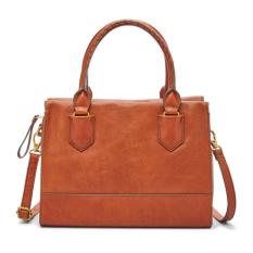 Fossil Trinity Satchel Whiskey
