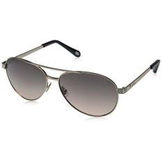 Fossil Womens FOS3051S Aviator Sunglasses, Rose Gold/Smoke Tan, 60 mm