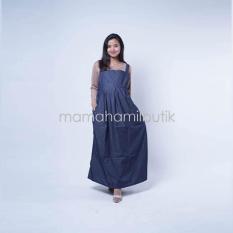 FREE Hijab Marun 1psc Baju Hamil Overall Hamil Jeans With Inner Kaos Alisya - Inner Coklat