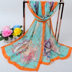 from india hot sale Slik new women for 4 seasons scarves polka velvet chiffon bohemia flower fashion summer mdh - intl