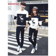 FS - SWEATER COUPLE RUSA / TSHIRT MOOSE /BAJU PASANGAN MURAH /KAOS KOMPAK TOGETHER