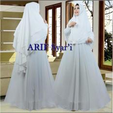 Arif Syar'i Moslem Wear - Baju Gamis Syar'i Premium 100{55e037da9a70d2f692182bf73e9ad7c46940d20c7297ef2687c837f7bdb7b002} Soft Ceruty Ultemate Motif Polos Gamis Syar'i Wanita Simple Terbaru - Gamis Syar'i Polos Putih Tulang