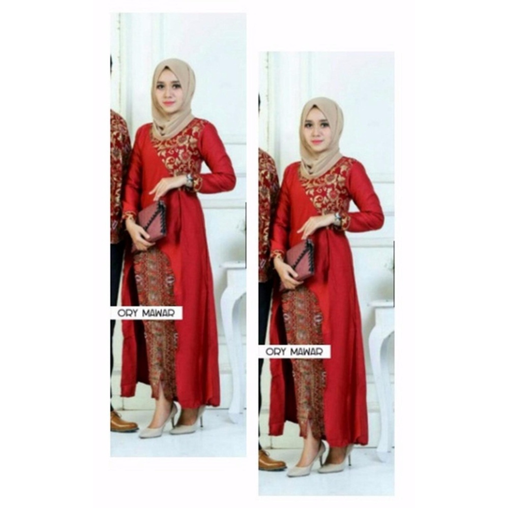 Fufuclothes Gamis Batik Putri Diana - MERAH