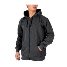 Gabrielle Jaket Hoodie Korean Style Pria - Abu Abu
