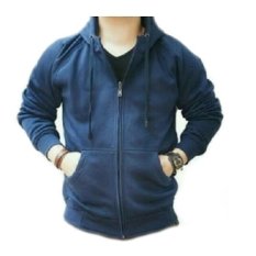 Gabrielle Jaket Hoodie Korean Style Pria - Biru Navy
