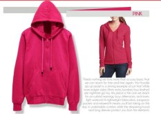 Gabrielle Jaket Hoodie Korean Style Wanita - Pink