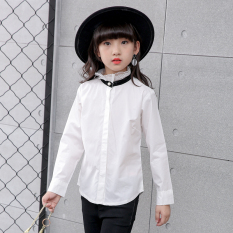 Anak Perempuan Kecil Baru Musim Semi Baju Dalaman Putih Kemeja (Gambar warna)
