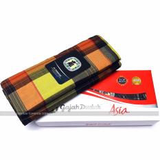 Gajah Duduk Sarung Tenun Eksklusif Premium Muslim Motif Asia - Kuning