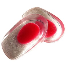 Gaktai 1 Pair Gel Silikon Shock Cushion Orthotic Insole Plantar Tumit Memacu Bantalan Penopang Cup (Merah) kaliber-Tinggi-Intl