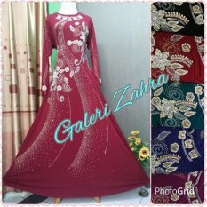 Galeri Zahra Abaya India Daun 02 - Pink
