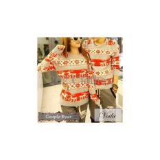 Gambar Baju Couple Lengan Panjang (M198 Couple Deer) Modern