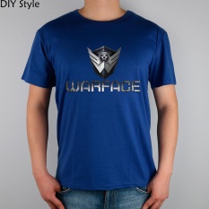 GAME R Medan Tempur WARFACE T-shirt Cotton Lycra Top 11030 Fashion Merek T Shirt Pria Baru DIY Gaya Gelap Berkualitas Tinggi Biru 2017-Intl