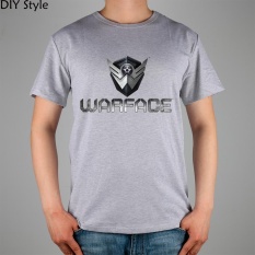 Permainan R Medan Tempur Kaus Tema Perang Katun Atasan Likra 11030 Fashion Merek T Shirt Pria Baru DIY Gaya Kualitas Tinggi Abu- abu 2017-Intl