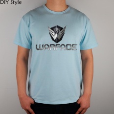 Permainan R Medan Tempur Kaus Tema Perang Katun Atasan Likra 11030 Fashion Merek T Shirt Pria Baru DIY Kualitas Danau Biru 2017-Intl