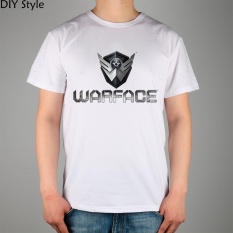 GAME R Medan Tempur WARFACE T-shirt Cotton Lycra Top 11030 Fashion Merek T Shirt Pria Baru DIY Gaya Putih Berkualitas Tinggi 2017-Intl