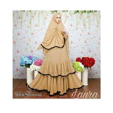 gami maxi dres aura syari baju muslim pakaian pesta wanita set muslim