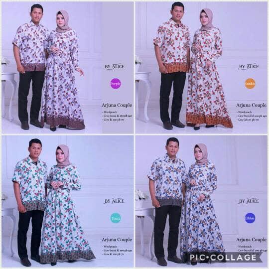 Busana Muslim Couple Arjuna - Baju Batik Sarimbit