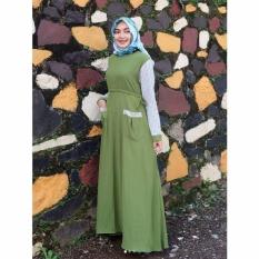 Gamis Ayudia La Tahzan Olive - Baju Muslim Wanita Baju Muslimah