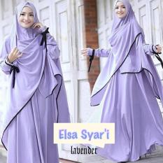 Gamis / Baju / Pakaian Wanita Muslim New Elsa Syari Lavender