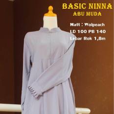 Gamis Basic Wolfis Polos Hitam - Abu Tua - Abu Muda