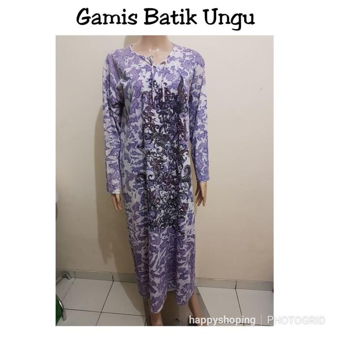 PROMO Gamis Batik Ungu Diskon 30%