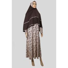 Gamis Batik Wanita Cokelat